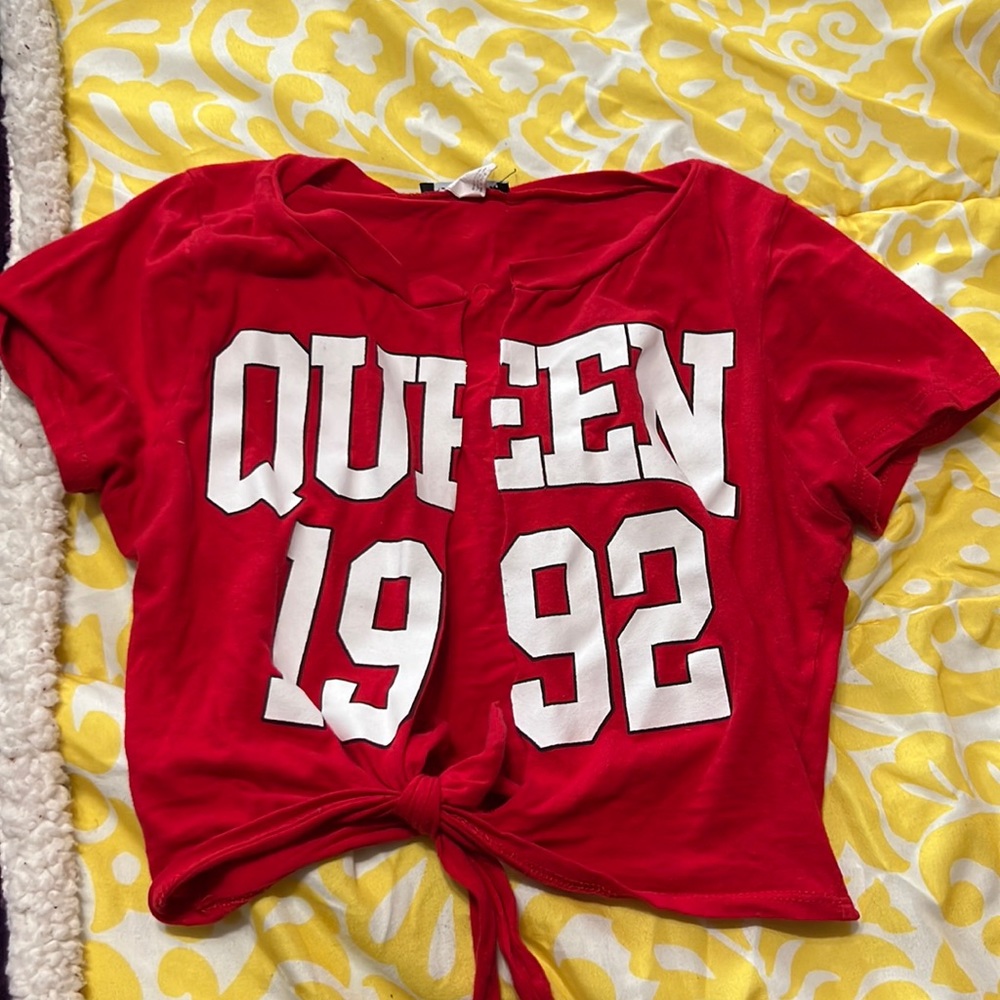 Red crop top
